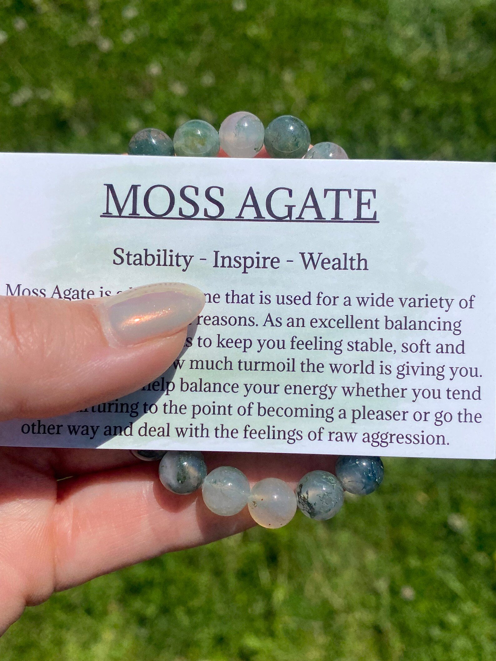 Moss Agate Bracelet