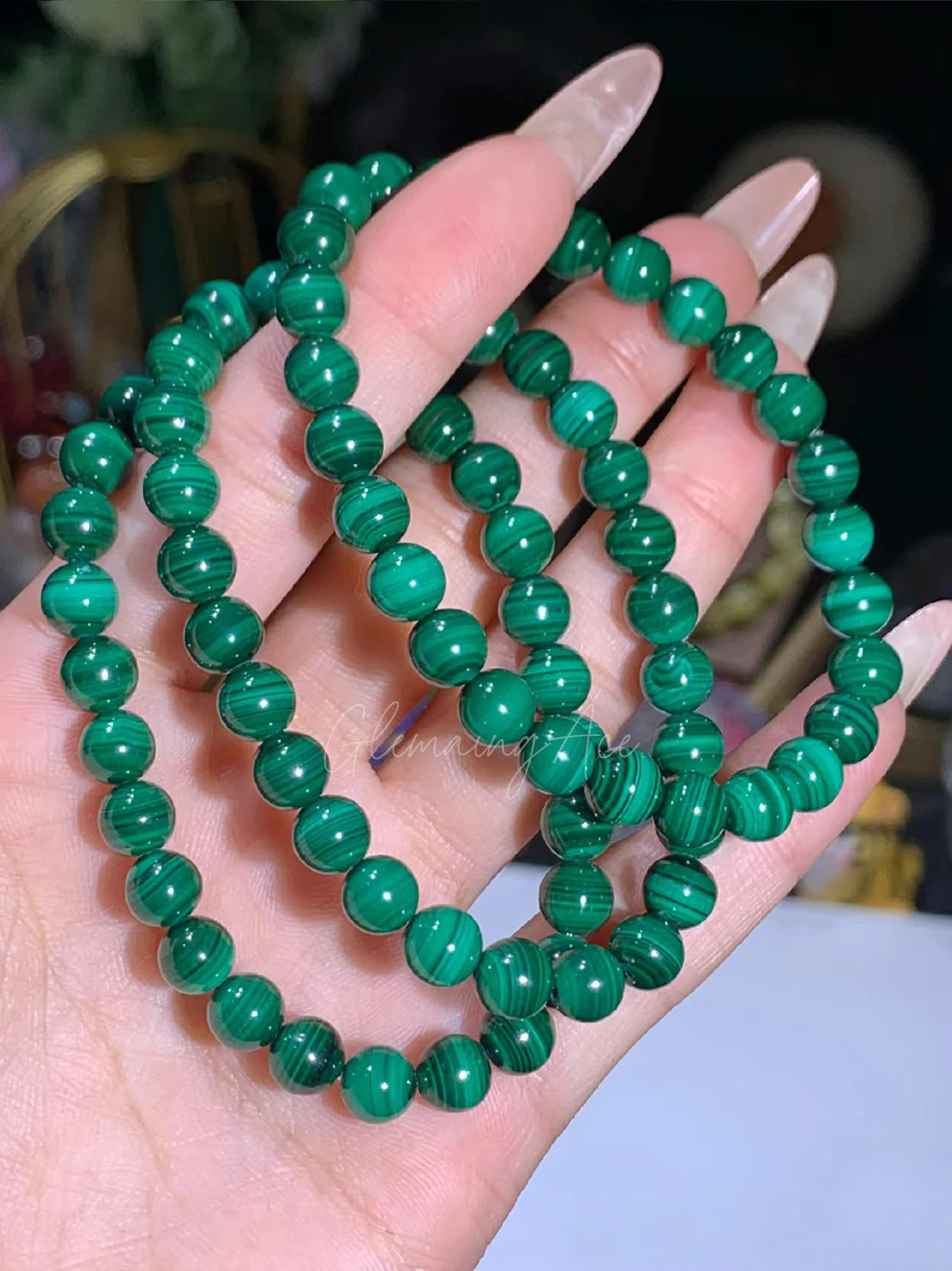 Malachite Bracelet ( Kidney Stone) Bracelet