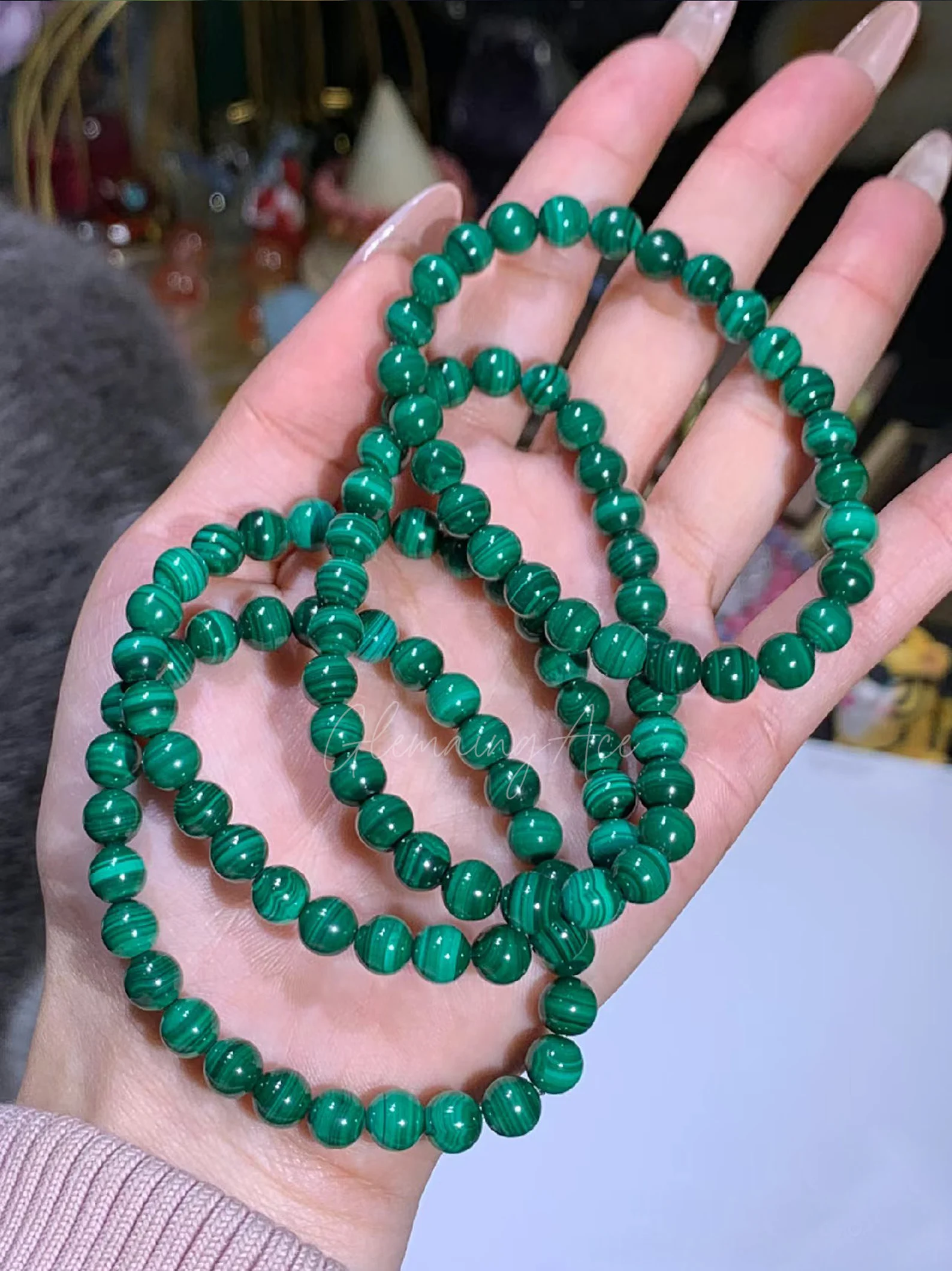 Malachite Bracelet ( Kidney Stone) Bracelet