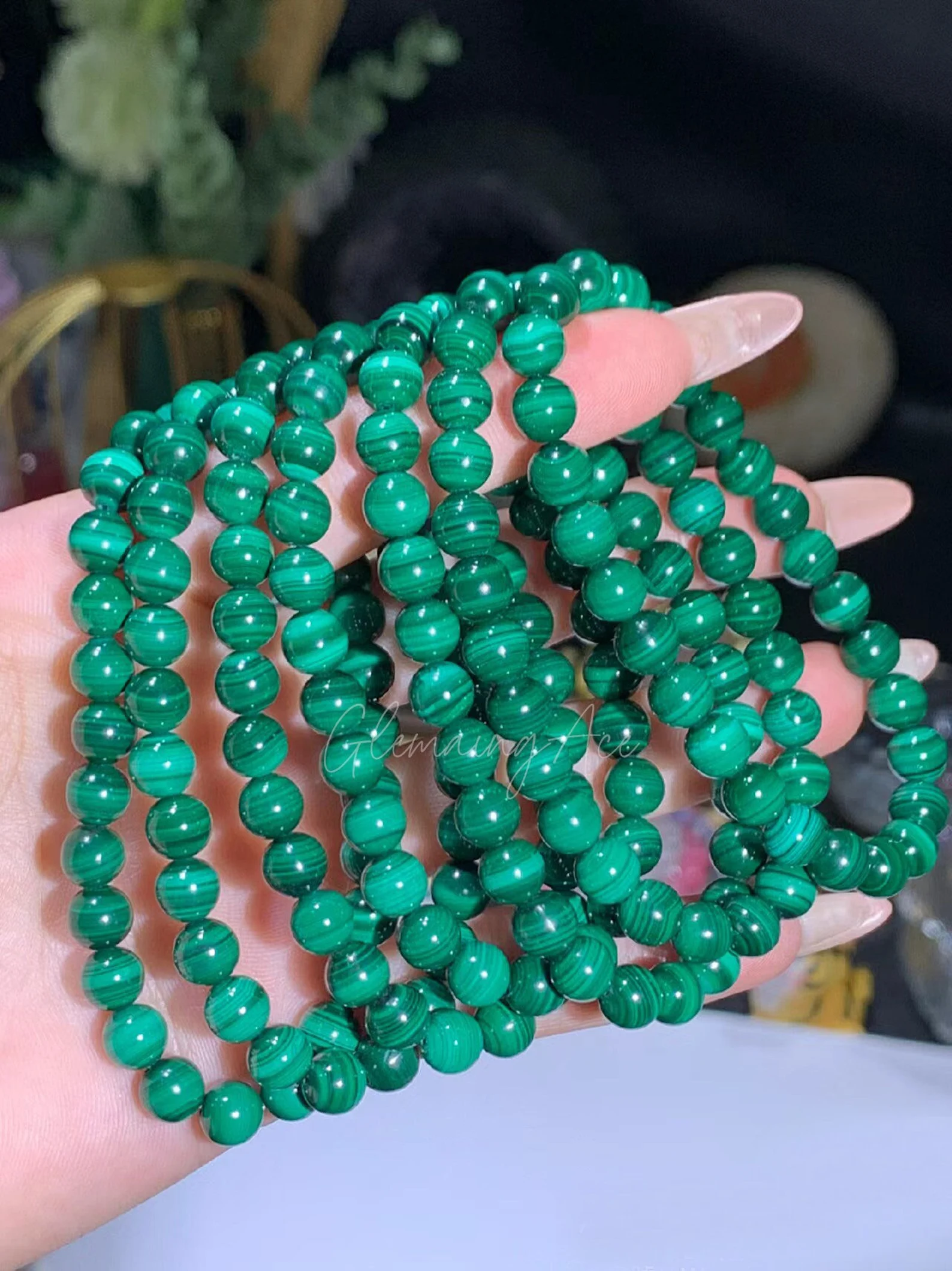 Malachite Bracelet ( Kidney Stone) Bracelet