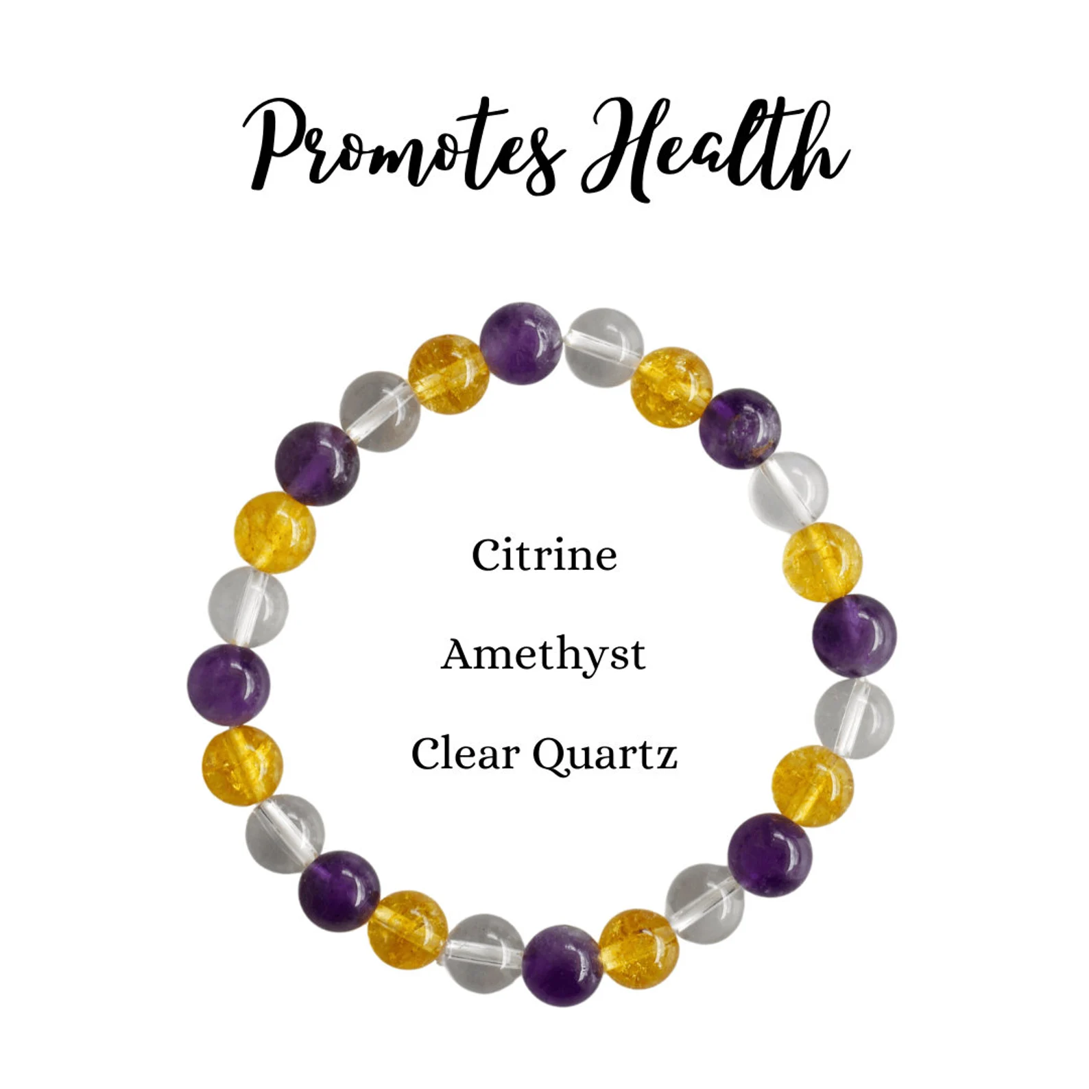 Promotes HEALTH Crystal Bracelet