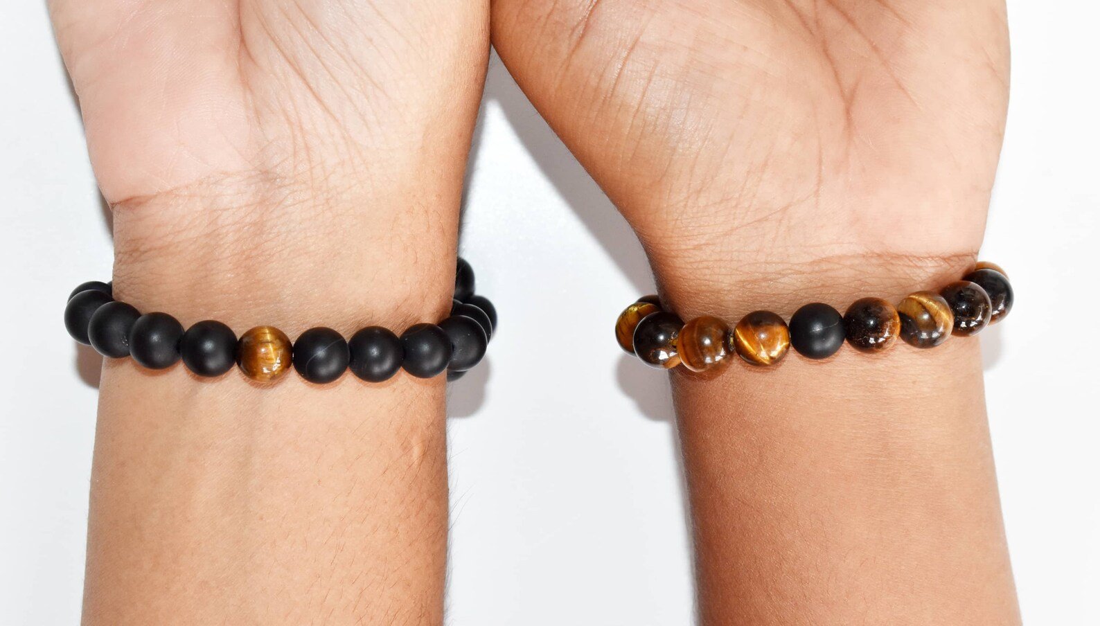 Tiger Eye And Black Onyx Matt Bracelet