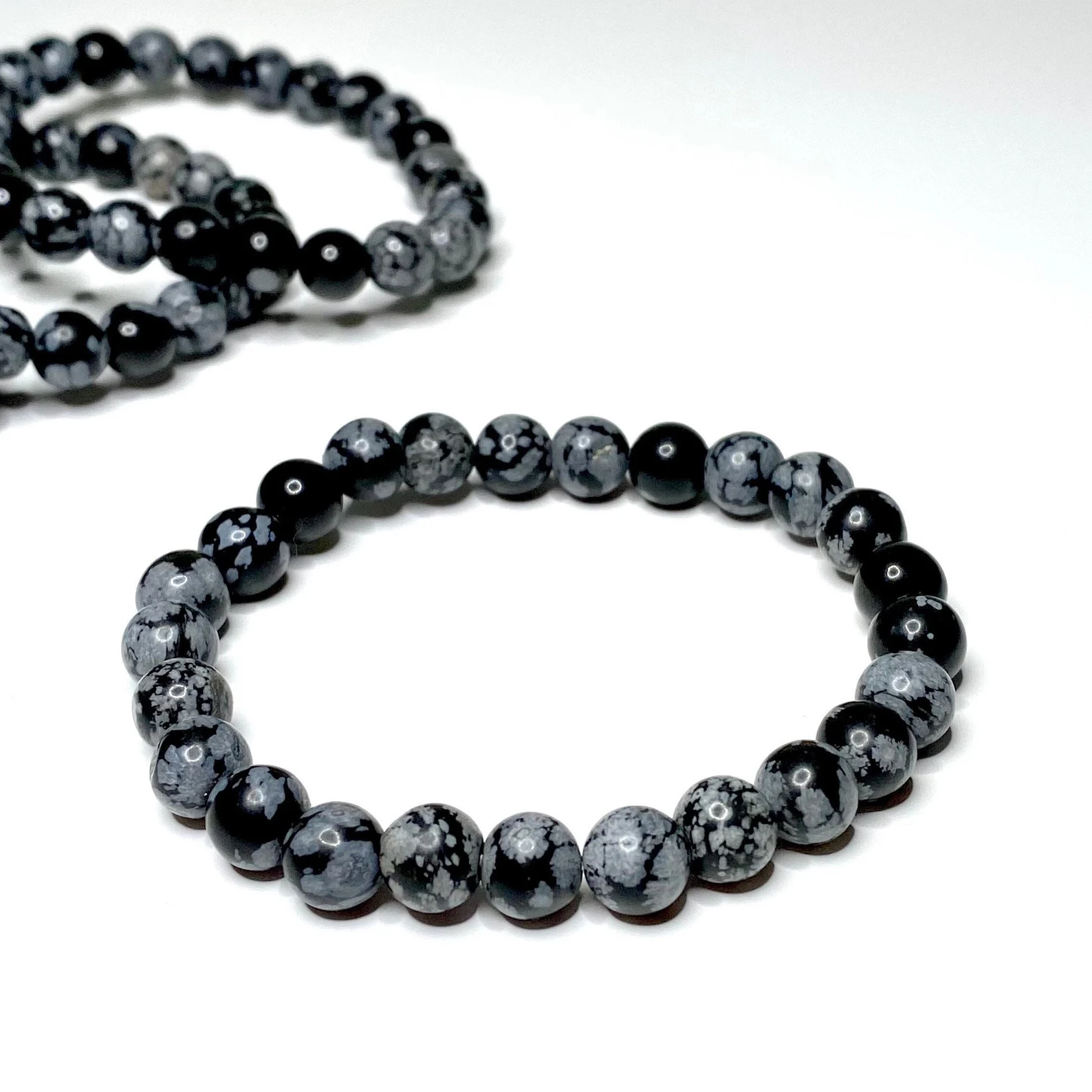Snowflake Obsidian Bracelet
