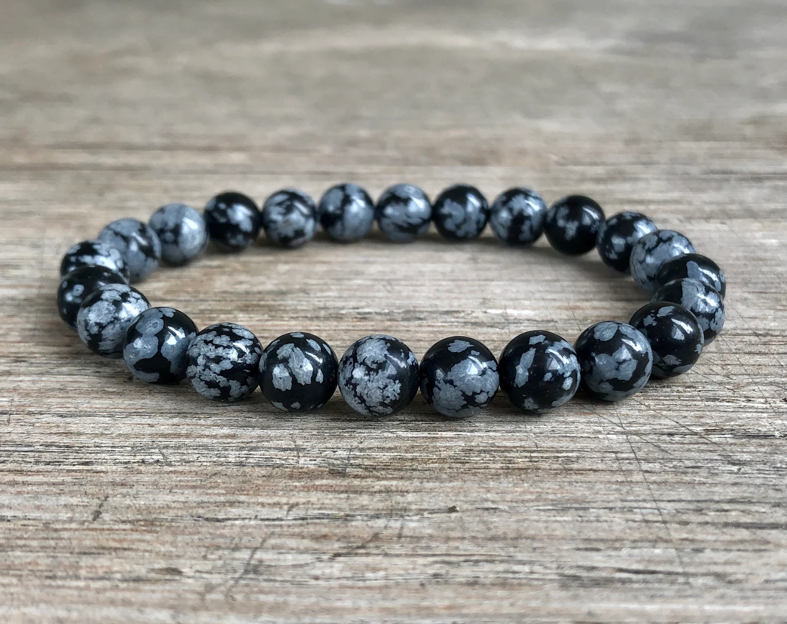 Snowflake Obsidian Bracelet